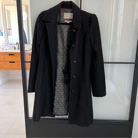 Banana Republic Faux Fur Trim Bow Coat - Picture 2 of 10